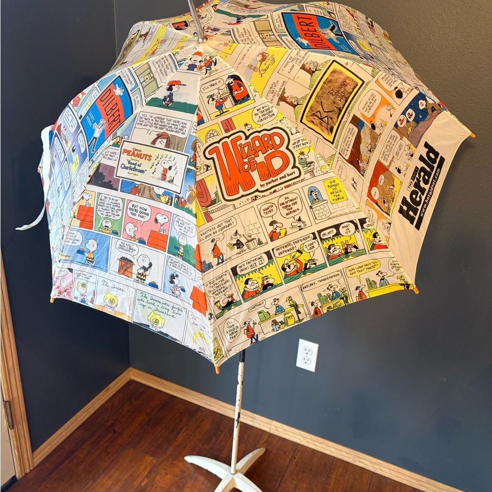 Vintage 90’s Comic Strip Comic Strip, Printed Umbrella The Hearld